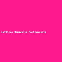 Luftiges Baumwolle-Portemonnaie