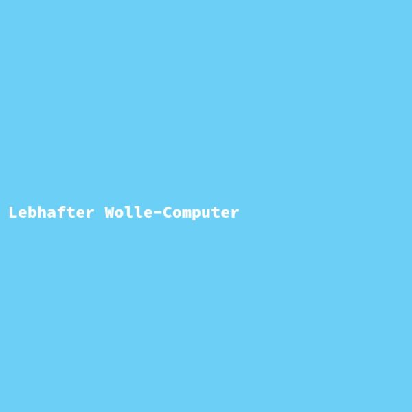 Lebhafter Wolle-Computer