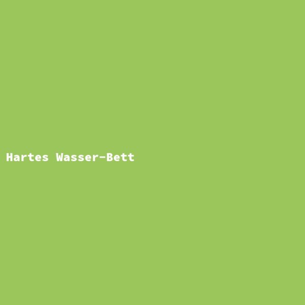 Hartes Wasser-Bett